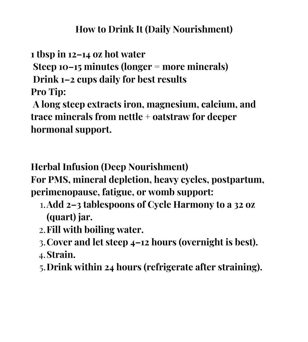 Cycle Harmony Women's Tea