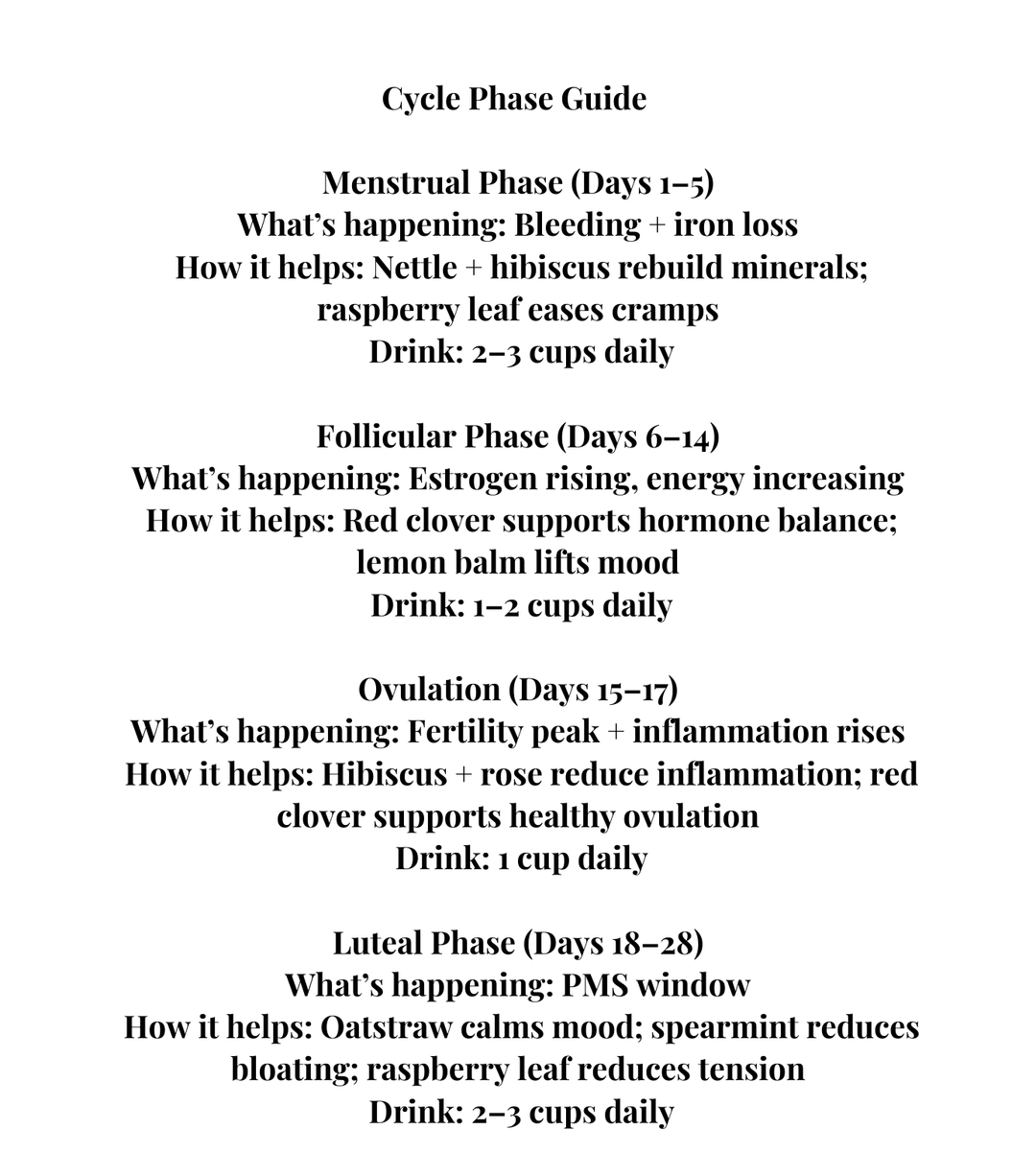 Cycle Harmony Women's Tea
